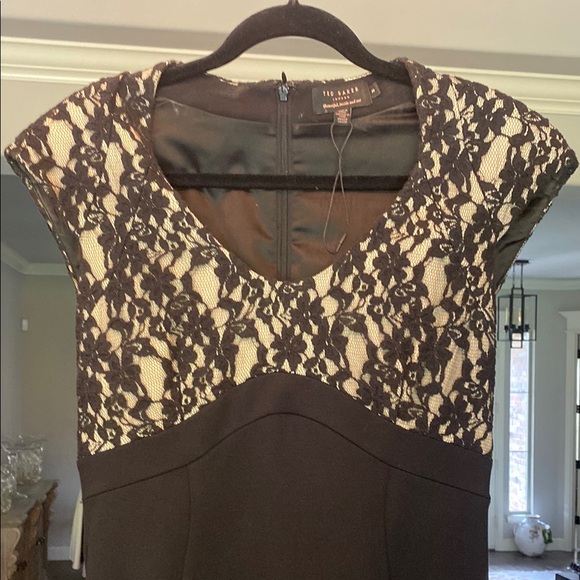 Ted Baker London Black with Nude Underlay Dress - Picture 2 of 7